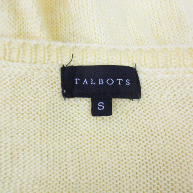 TALBOTS(タルボット)のタルボット ニットカーディガン ミドル丈 七分袖 無地 S 黄色 /FF30 レディースのトップス(カーディガン)の商品写真