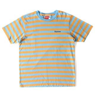 シュプリーム(Supreme)のSupreme Bar Stripe Tee 17SS ボーダー 水色 オレンジ(Tシャツ/カットソー(半袖/袖なし))