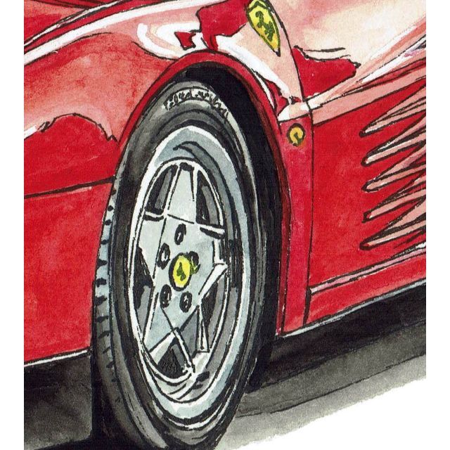 Ferrari - GC-668テスタロッサ/F50限定版画サイン有額装済作家平右ヱ門 ...