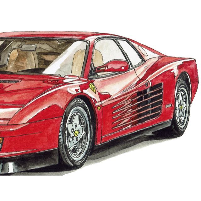 Ferrari - GC-668テスタロッサ/F50限定版画サイン有額装済作家平右ヱ門 ...