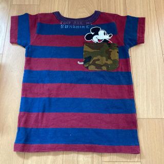 デニムダンガリー(DENIM DUNGAREE)のDD ミッキーカモフラポケット　ボーダーTシャツ120(Tシャツ/カットソー)