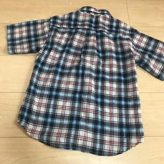 MPS(エムピーエス)の半袖チェックシャツ 半袖シャツ　140cm MPS   キッズ/ベビー/マタニティのキッズ服男の子用(90cm~)(Tシャツ/カットソー)の商品写真