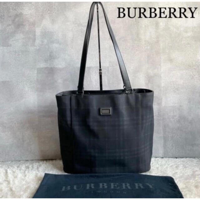 BURBERRY - 【美品】バーバリー PVC×レザー トートバッグ ノバチェック ...