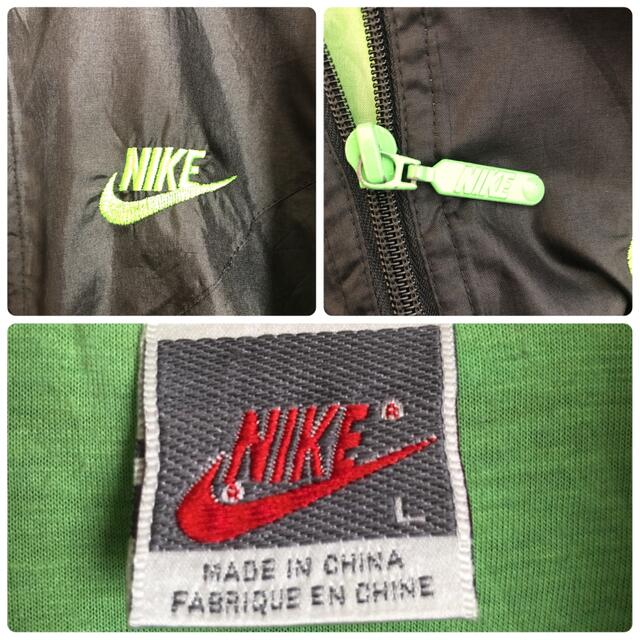 NIKE(ナイキ)のNIKE銀タグ90sヴィンテージナイロンジャケットLマルチカラー刺繍スウッシュ メンズのジャケット/アウター(ナイロンジャケット)の商品写真