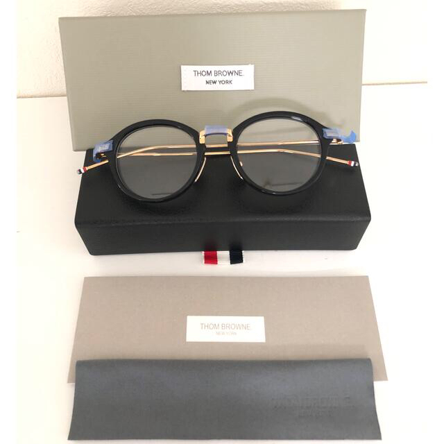 THOM BROWNE トムブラウン TB011-A46 伊達メガネサイズ46 - サングラス