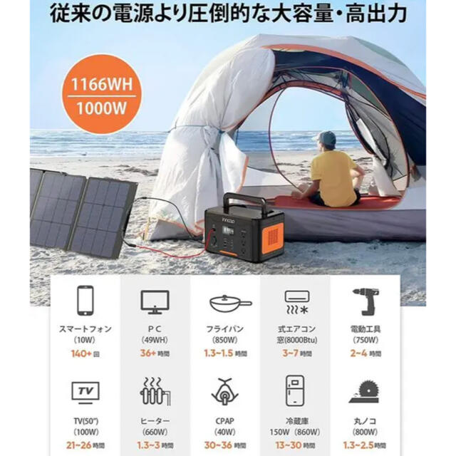 ⭐️高性能⭐️ INNCAP ポータブル電源 1166Wh /324000mAh - 防災関連 ...