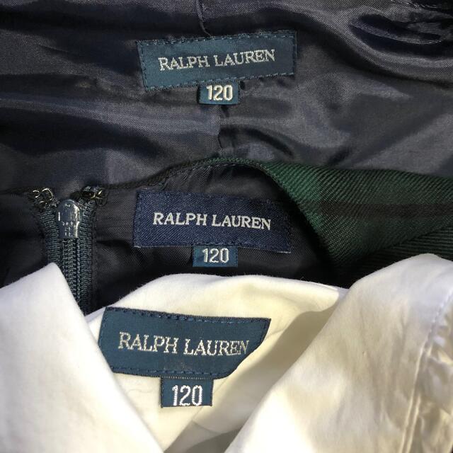 Ralph Lauren(ラルフローレン)のラルフローレン　女の子　卒園入学式　フォーマル3点セット120♡安心の匿名配送♡ キッズ/ベビー/マタニティのキッズ服女の子用(90cm~)(ドレス/フォーマル)の商品写真