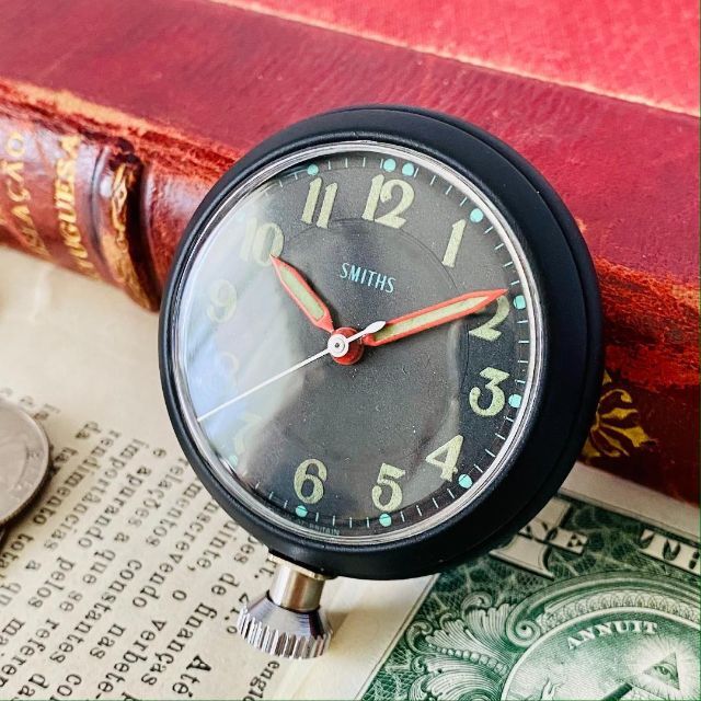 高級懐中時計】美品 スミス 黒 51mm 1970年代 モーターウォッチ | www