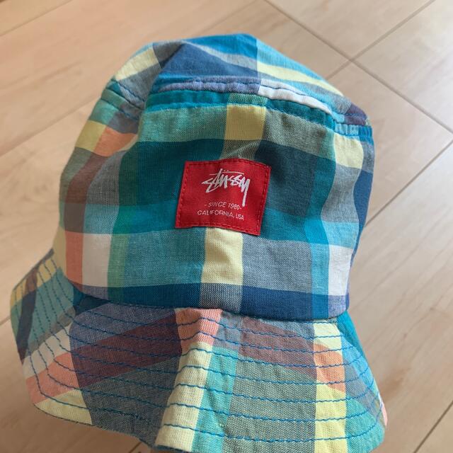 チェックの STUSSY バケットハット ばみあり