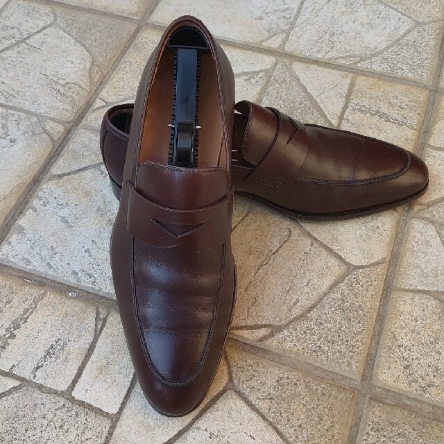 本物保証低価 MAGNANNI マグナーニ コインローファー ブラウン 27.5