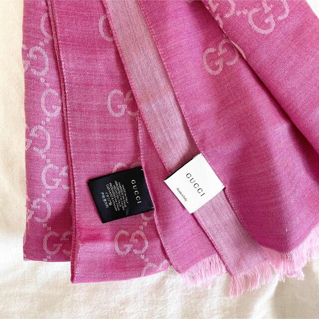 Gucci - GUCCI ピンク大判ストールGG柄1659043G646の通販 by まいまい