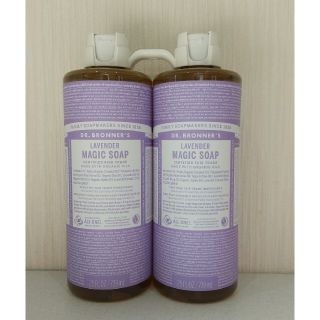 ドクターブロナー(Dr.Bronner)のドクターブロナー  マジックソープ  ラベンダー 739mI ×２本(ボディソープ/石鹸)