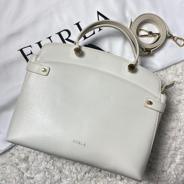 ✨美品✨FURLA フルラ アガタ AGATA ハンドバッグ 2way 白 - ハンドバッグ