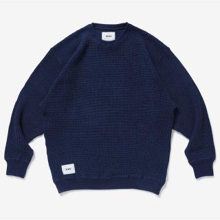 ダブルタップス(W)taps)のWTAPS 藍染めワッフルスウェット all 02 sweater 新品 M(ニット/セーター)