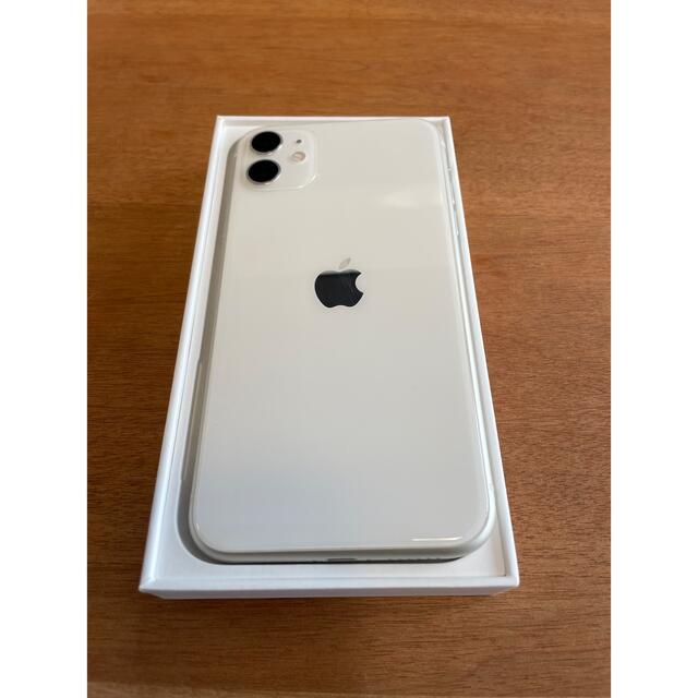 iPhone(アイフォーン)の美品　Apple iPhone11 128GB ホワイト スマホ/家電/カメラのスマートフォン/携帯電話(スマートフォン本体)の商品写真