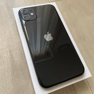 アイフォーン(iPhone)のApple iPhone 11 128GB ブラック SIMフリー MHDH3J(スマートフォン本体)