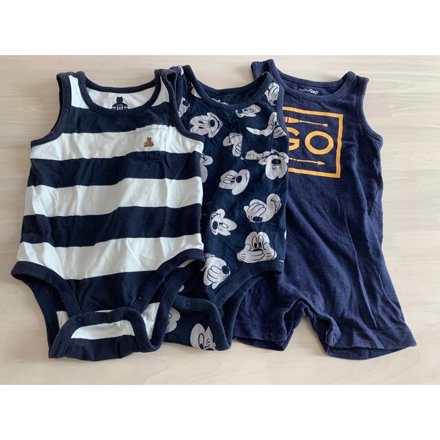 babyGAP(ベビーギャップ)の3枚まとめ売りロンパース キッズ/ベビー/マタニティのベビー服(~85cm)(ロンパース)の商品写真