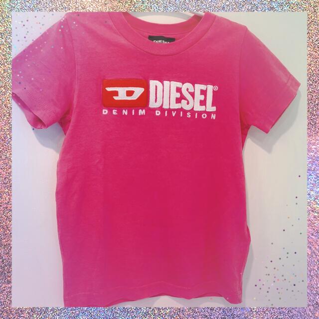 DIESEL(ディーゼル)のディーゼルキッズ　ガールズ　ピンク半袖Tシャツ　95㎝相当 キッズ/ベビー/マタニティのキッズ服女の子用(90cm~)(Tシャツ/カットソー)の商品写真