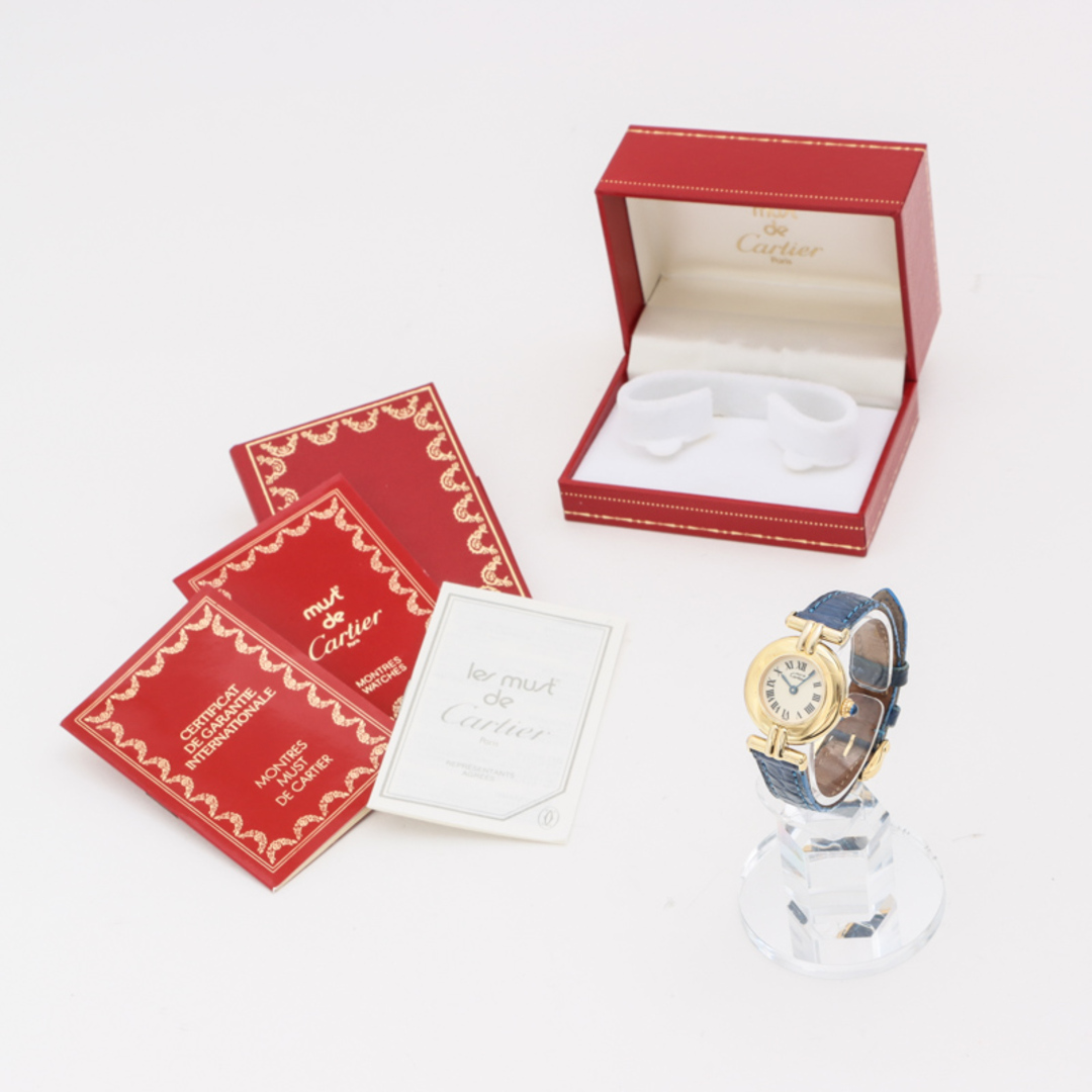 カルティエ Cartier マストコリゼ ヴェルメイユ 590002 SV/GF クオーツ レディース 腕時計