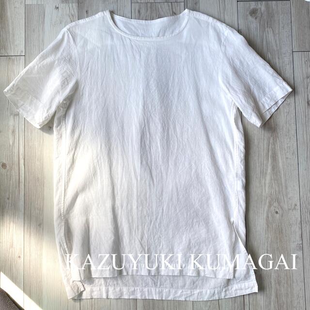 KAZUYUKI KUMAGAI ATTACHMENT(カズユキクマガイアタッチメント)の【KAZUYUKI KUMAGAI】リネンコットン　カットソー　size 1 メンズのトップス(Tシャツ/カットソー(半袖/袖なし))の商品写真