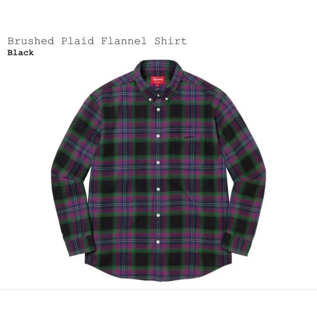 Supreme Plaid Flannel Shirt Black Mサイズ