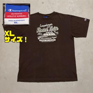 チャンピオン(Champion)の【美品】チャンピオン　Tシャツ　カレッジ　ブラウン　XLサイズ　オーバーサイズ(Tシャツ/カットソー(半袖/袖なし))