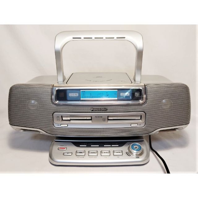美品 パナソニック RX-MDX81 ラジカセ 録音可 電源 リモコン付 動作品