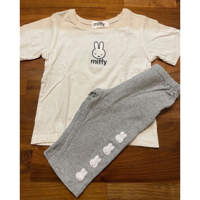 petit main(プティマイン)のあひる様　専用　ギンガムチェックパンツ　ミッフィー Tシャツ スパッツ　セット キッズ/ベビー/マタニティのキッズ服女の子用(90cm~)(パンツ/スパッツ)の商品写真