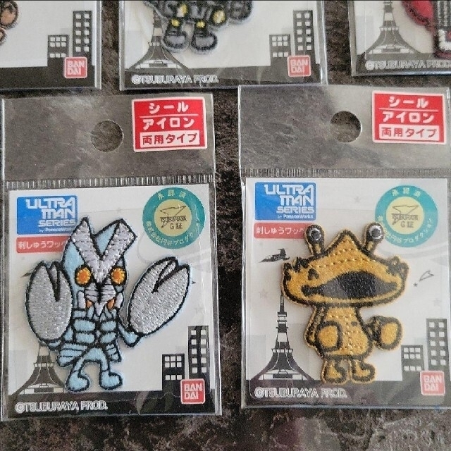 BANDAI(バンダイ)の〖雅様専用出品〗ウルトラマン　怪獣　ワッペン　ハンドメイド　3つセット ハンドメイドの素材/材料(各種パーツ)の商品写真