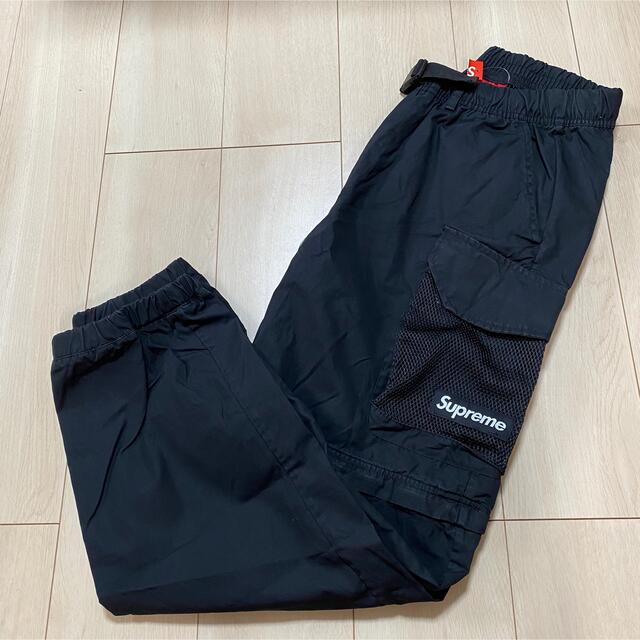 パンツ黒S Supreme Mesh Pocket Belted Cargo Pant