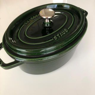 ストウブ(STAUB)のSTAUB バジルグリーン　23cm オーバルココット(鍋/フライパン)