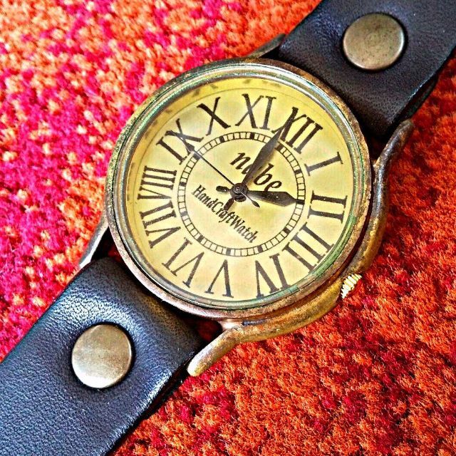 【未使用品】渡辺工房 nabe 手作り腕時計 ハンドメイド jum31jbまとめ腕時計(アナログ)
