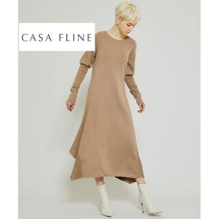 カーサフライン(CASA FLINE)の【CASA FLINE】オーガニックコットンリサイクルポリニットドレス(ロングワンピース/マキシワンピース)