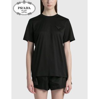 プラダ(PRADA)のPRADA コルセット レースバック ジャージー Tシャツ(Tシャツ(半袖/袖なし))