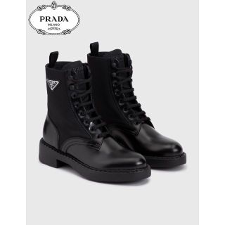 プラダ(PRADA)のPRADA ブラッシュドレザーX RE-NYLON ブーツ(ブーツ)