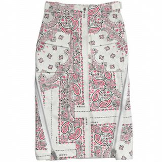 サカイ(sacai)のsacai サカイ 22SS 日本製 Bandana Print Skirt バンダナプリントスカート 22-05927 1 OFF WHITE ペイズリー ボトムス【中古】【sacai】(ロングスカート)