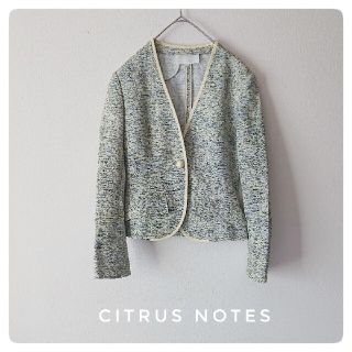 シトラスノーツ(CITRUS NOTES)のCitrus Notes 薄手 ラメ入り ノーカラーアウター ★シトラスノーツ(ノーカラージャケット)