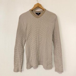 カルバンクライン(Calvin Klein)のCalvinKlein(USA)ビンテージVネックコットンサーマルシャツ(Tシャツ/カットソー(七分/長袖))