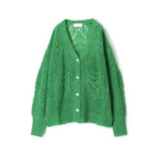 マメ(mame)のBotanical Pattern Knitted Lame Cardigan(カーディガン)