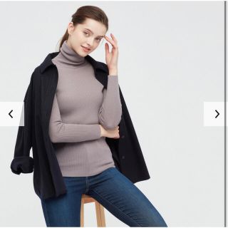 ユニクロ(UNIQLO)の【未使用】エクストラファインメリノリブタートルネックセーター（長袖）(ニット/セーター)