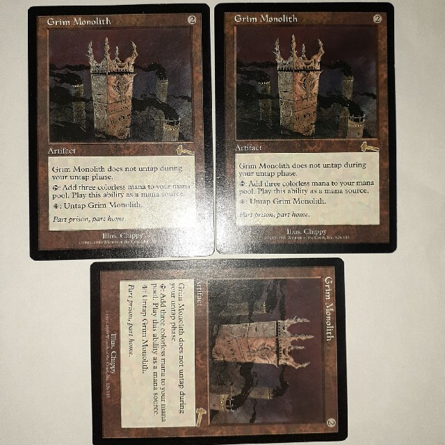 マジックMTG 厳かなモノリス　英語3枚セット