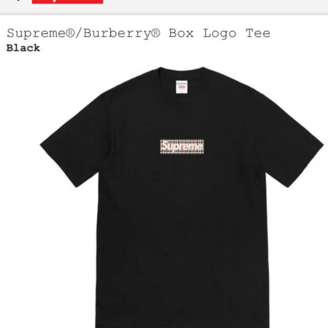 特価ブランド supreme - Supreme burberry Lサイズ tee logo box Tシャツ/カットソー(七分/長袖)