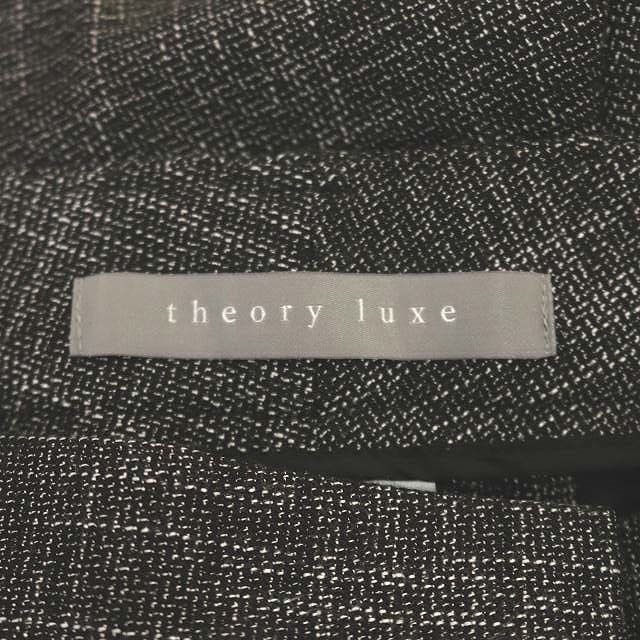 Theory luxe(セオリーリュクス)のセオリーリュクス ストレートパンツ タック 36 黒 白 レディースのパンツ(その他)の商品写真