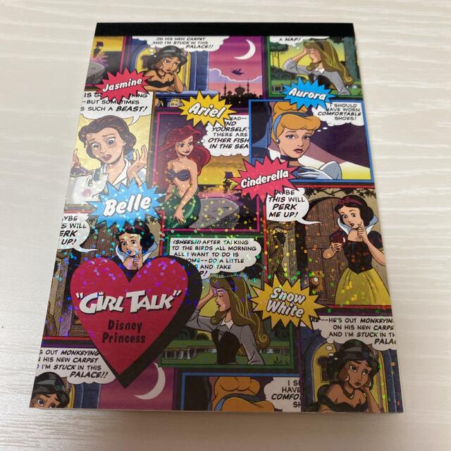 Disney(ディズニー)の“GIRL TALK” Disney Princess アメコミ風　メモ帳 インテリア/住まい/日用品の文房具(ノート/メモ帳/ふせん)の商品写真