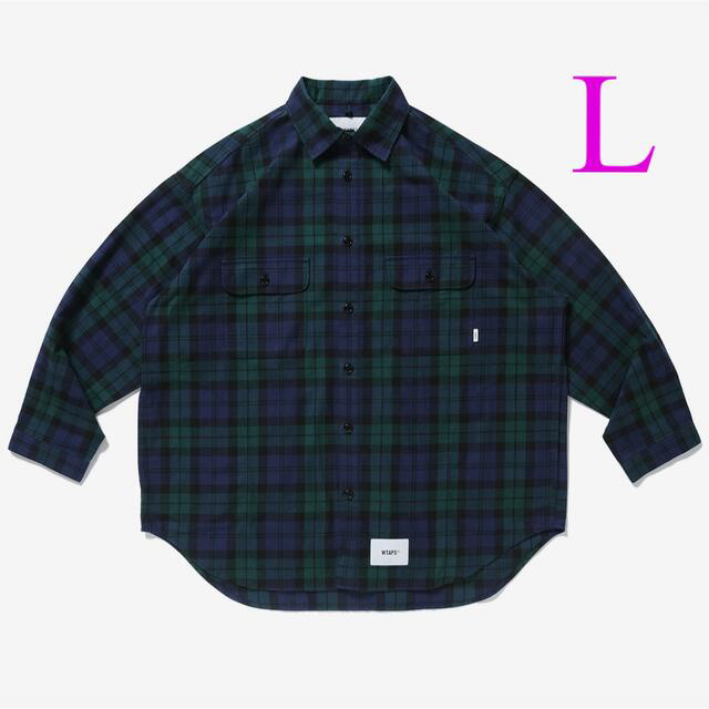 メンズWTAPS 22SS WCPO 02 LS Lサイズ ブラックウォッチ シャツ