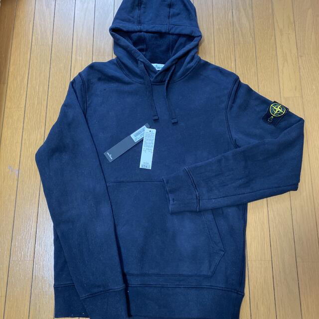 メンズstone island ネイビー　スエットパーカー