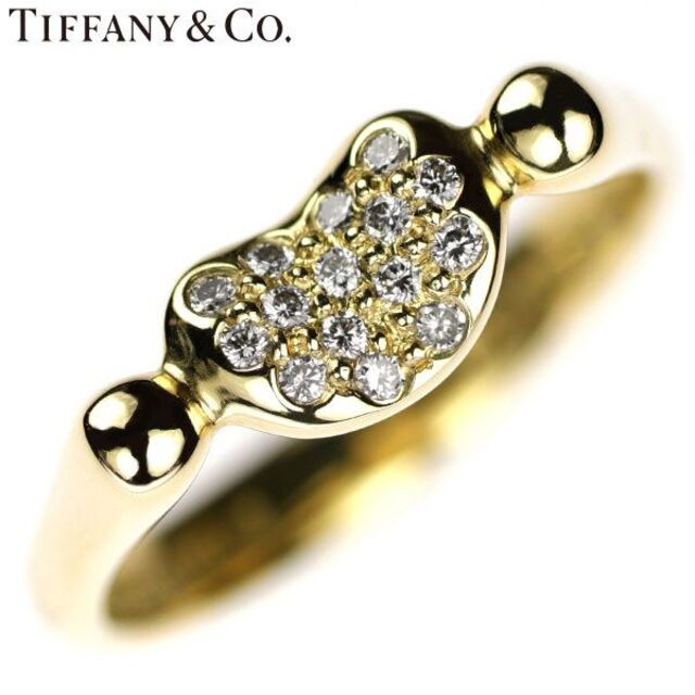 新版 - Co. & Tiffany ティファニー ビーン リング ダイヤモンド K18YG リング(指輪)