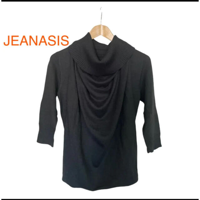 JEANASIS(ジーナシス)のJEANASIS/変形オフタートル レイヤードニット(8分袖) レディースのトップス(ニット/セーター)の商品写真