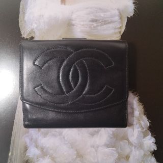 シャネル(CHANEL)のこっちゃん様専用/CHANELココマーク折り財布/ブラック(財布)