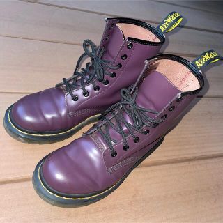 ドクターマーチン(Dr.Martens)のDr.Martens 8ホールブーツ　紫　24.5cm(ブーツ)